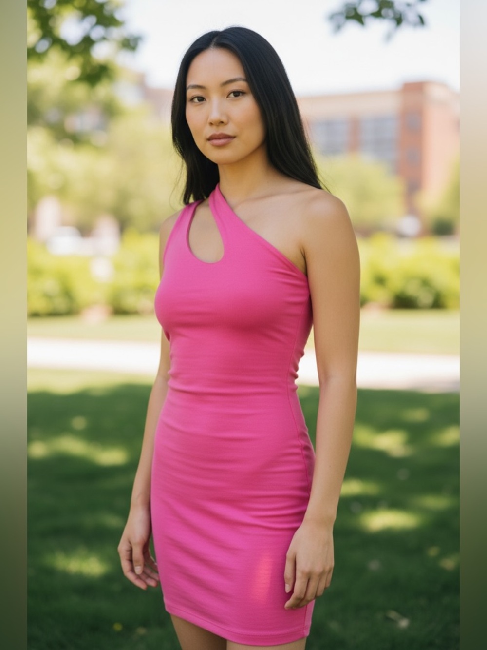 💕NWOT Naked Wardrobe One Shoulder Dress